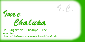 imre chalupa business card